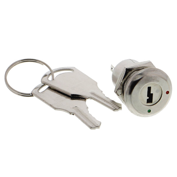 Schlüsselschalter mit zwei Positionen - 230V / 1A, EIN / AUS