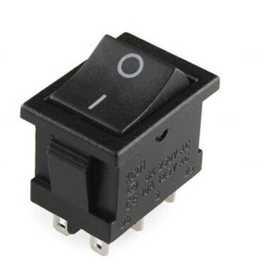 T85 KCD1-B3 Interrupteur à bascule - 6 broches, 250V / 6A, 125V / 10A