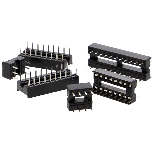 IC-Sockel, DIP-Buchse mit doppelten Federkontakten - 6P bis 24P, 7.62mm Reihenabstand