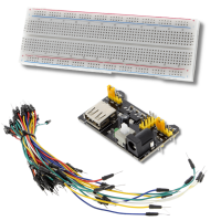 830P breadboard, 65 M/M cable and MB102 power supply module 830P breadboard, 65 M/M cable and MB102 power supply module
